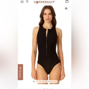 New Coppersuit Black Zipup One Piece Medium